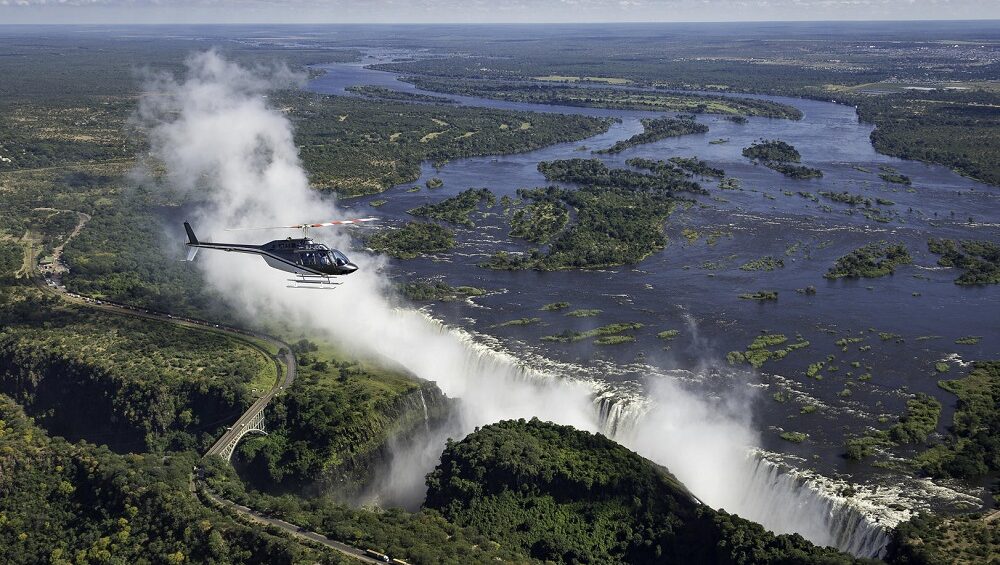 Helicopter Flight Over Victoria Falls