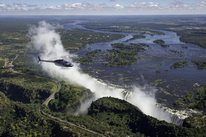 Helicopter Flight Over Victoria Falls