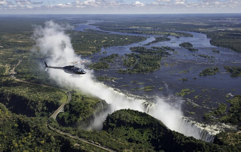 Helicopter Flight Over Victoria Falls