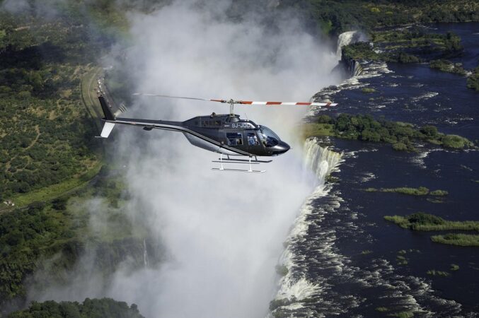 Helicopter Flight Over Victoria Falls